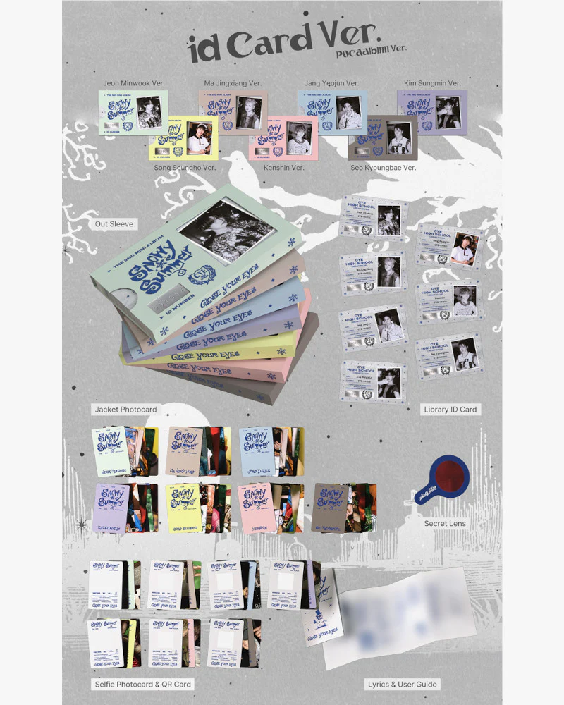 CLOSE YOUR EYES - 2nd mini album [Snowy Summer] (ID Card Ver.) (POCAALBUM) (7 Versions) - Image 2