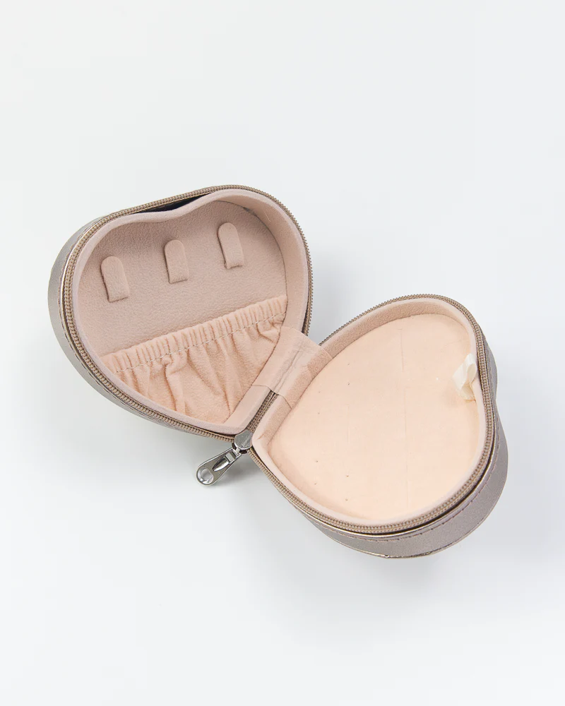 Leather Heart Shaped Jewelry Box - Image 6
