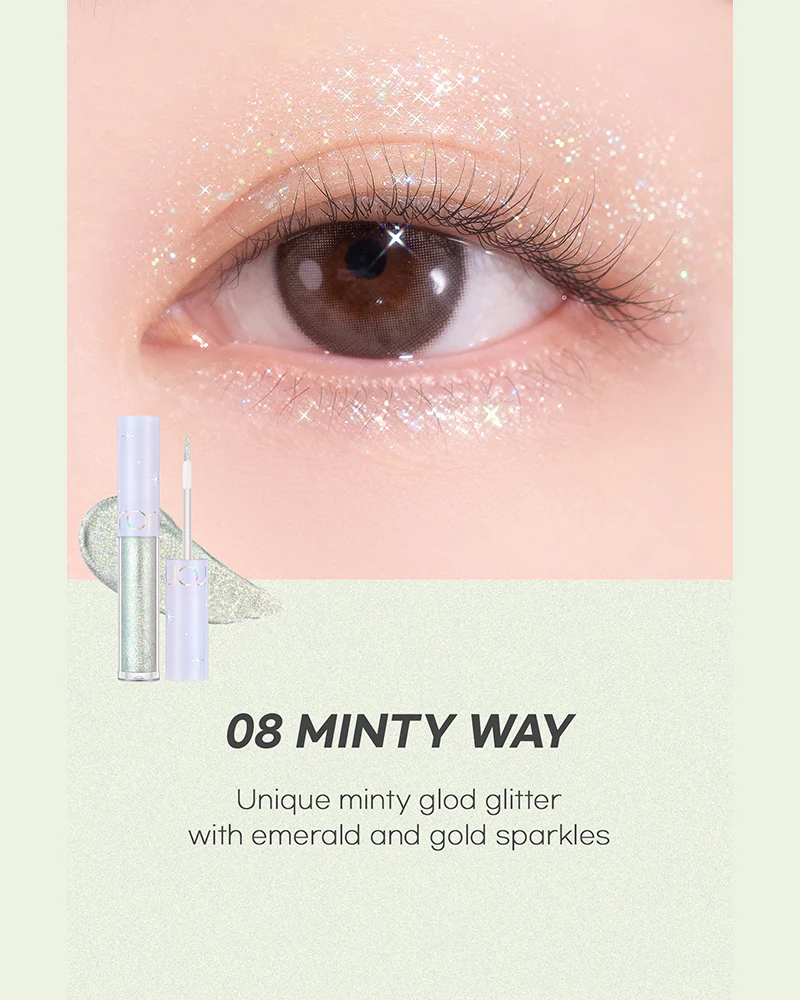 Warehouse Sale - rom&nd The Universe Liquid Glitter #08 Minty Way - Image 7